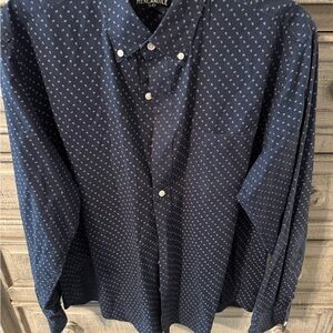 J. Crew Dark Blue Patterned Men's Shirt